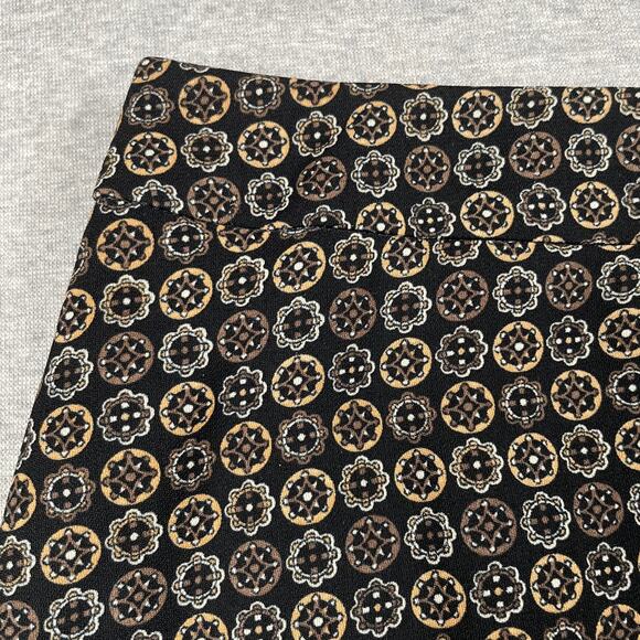 VTG Sag Harbor Skirt 14 Black Brown Mandala Floral Flare Hem FairyGrunge y2k 90s - Picture 9 of 13